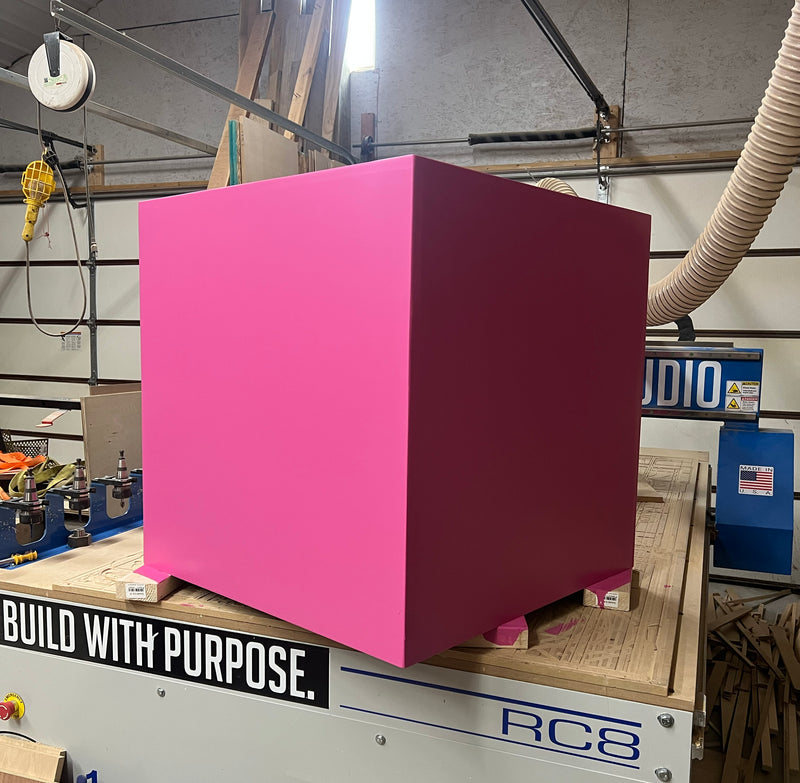 Pink Cubes for Retail Shelving