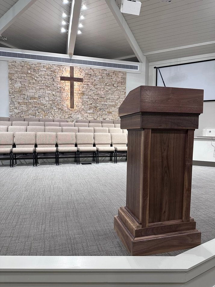 Walnut Pulpit and Cross